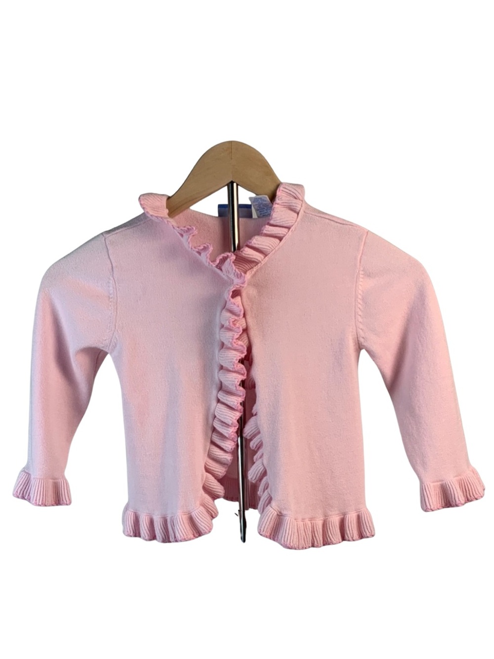 Jane Seymour Pink Ruffle Cardigan Girl's Size 4 Boho Fall